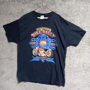 Gulfport Bike Rally T-Shirt XL Black Motorcycle Biker Graphic Tee NWT